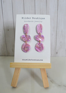 Purple Swirl Earrings 1
